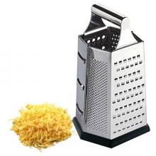 Home Basics Heavy Weight Stainless Steel Cheese Grater Silver