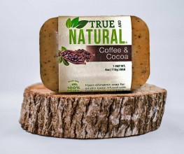 True And Natural Coffee and Cocoa Soap, 115g