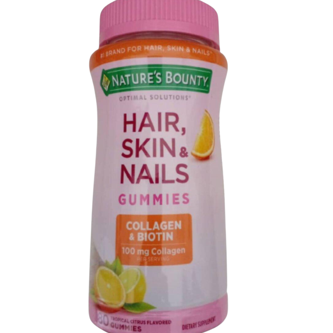 Nature's Bounty Hair, Skin & Nails: Collagen & Biotin Gummies, 80 gummies
