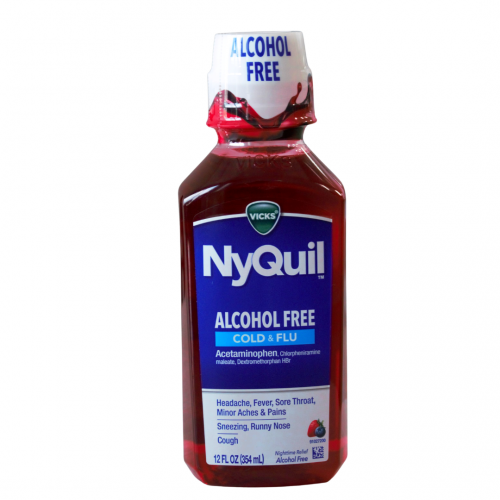 Nyquil Alcohol Free Cold & Flu, 12 oz