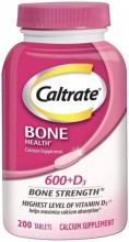 Caltrate Bone Health 600 Plus D3 Calcium Tablets, 600 Mg, 200 Ct