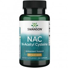 Swanson Premium- NAC N-Acetyl Cysteine Capsules, 600 mg, 100 Count