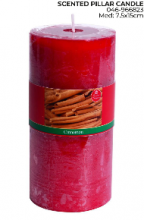 Santini Christmas Candle Plr 7.5x15cm Red