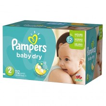 Pampers Diapers Baby Dry Size 2 Super 112 count