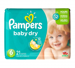 Pampers Baby Dry Diapers Size 6, 21 Count