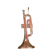 Christmas Silver Trumpet Ornament