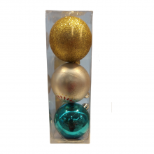 X-Mas Ornament Balls, 3ct