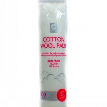 Fitzroy Dual Faced Cotton Wool Pads, Round, 100 Cnt.
