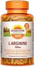 Sundown L-Arginine 500 mg, 90 Capsules