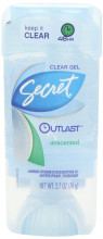 Secret Outlast Clear Gel Antiperspirant and Deodorant Scent, 2.7 Ounce