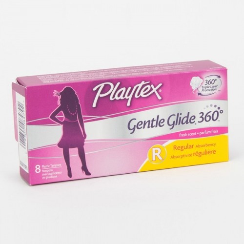 Playtex Gentle Glide 360, Fresh Scent Tampons, Regular Absorbency, 8's