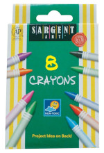 Sargent Art 8-Count Regular Crayon, Peggable