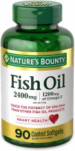 Nature’s Bounty Fish Oil, 2400mg, 1200mg of Omega-3, 90 Coated Softgels