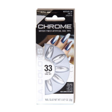L.A Colors Chrome Nail Tips- Mercury Tin