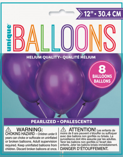 12" Latex Amethyst Purple Balloons 10ct