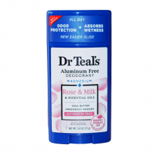 Dr Teal's Rose & Milk & Essential Oils Aluminum Free Deodorant, 2.65 oz