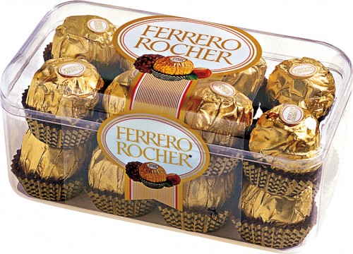 Ferrero Rocher: Fine Hazelnut Chocolates, 7 oz.