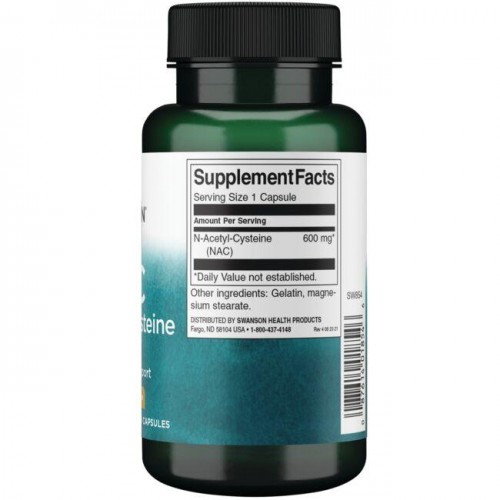 Swanson Premium- NAC N-Acetyl Cysteine Capsules, 600 mg, 100 Count