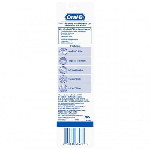 Oral-B Pro Health All In One Twin Pack Toothbrush, Soft