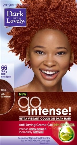 Dark & Lovely Permanent Go Intense Vibrant Hair Colours With Olive Oil 66, Spicy Red by Softsheen Carson