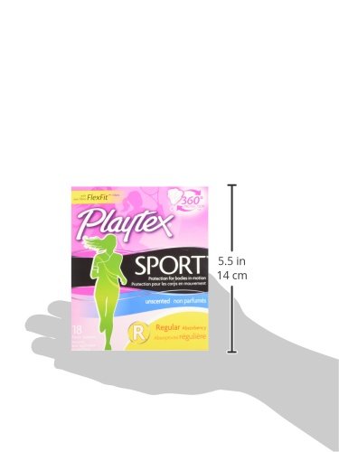 Playtex Sport Unscented, Regular, 18's