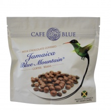 Cafe Blue Milk Chocolate Covered Jamaica Blue Mountain Coffee Beans, 3oz