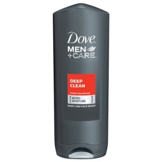 Dove Men +Care Micro Moisture Body And Face Wash Purifying Grains, Deep Clean 13.5 Oz
