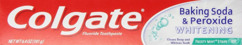 Colgate Baking Soda and Peroxide Whitening Fluoride Toothpaste, Frosty Mint Stripe Gel - 6.4 oz