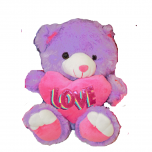 'Love' Purple Bear w/ Heart & Music, 11