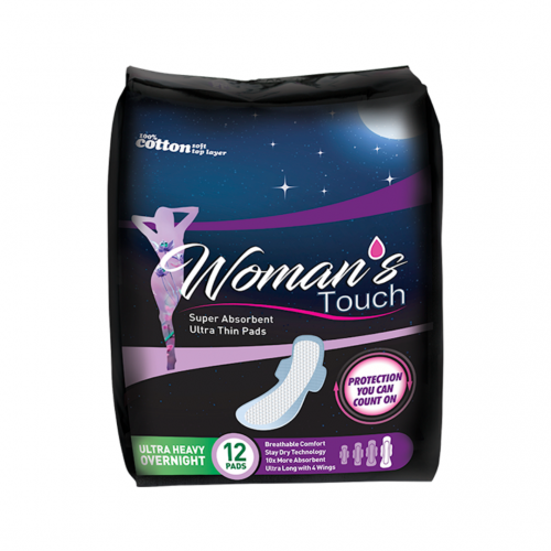 Woman's Touch Super Absorbent Ultra thin Pads , Ultra Heavy Overnight