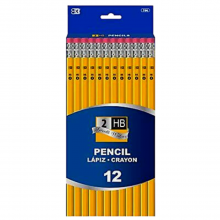 Bazic 2 HB Pencils, 12 ct