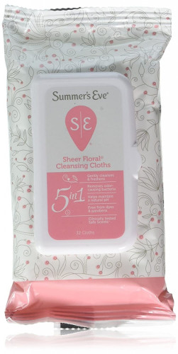 Summer's Eve Feminine Cleansing Cloths, Sensitive Skin, Sheer Floral 32 ea