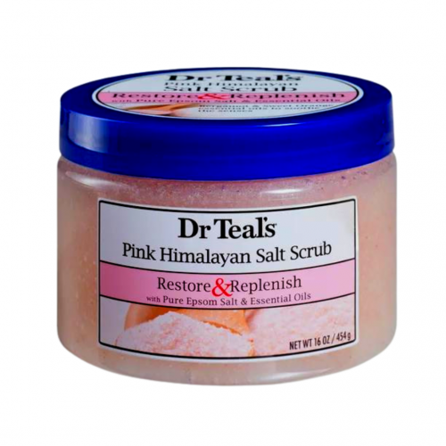 Dr Teal's Restore & Replenish Pink Himalayan Salt Scrub, 16 oz