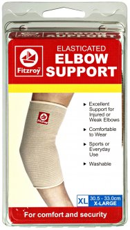 Fitzroy Elasticated Elbow Support, XL, 30.5 - 33cm