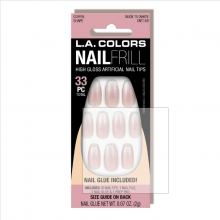 L.A Colors Nail Frill Artificial Nail Tip - Nude to White