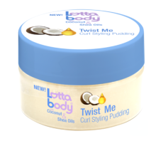 Lotta Body With Coconut & Shea Oils Twist Me Curl Styling Pudding For Natural Hair, 7oz