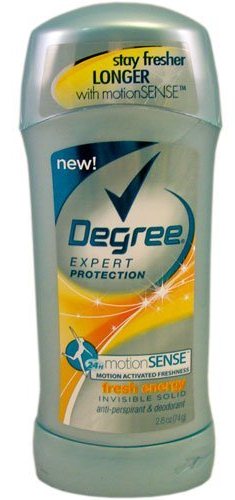 Degree Motion Sense Invisible Solid Deodorant, Fresh Energy, 2.6 oz.
