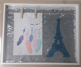 Picture Frame Sequin With Line Assorted Color