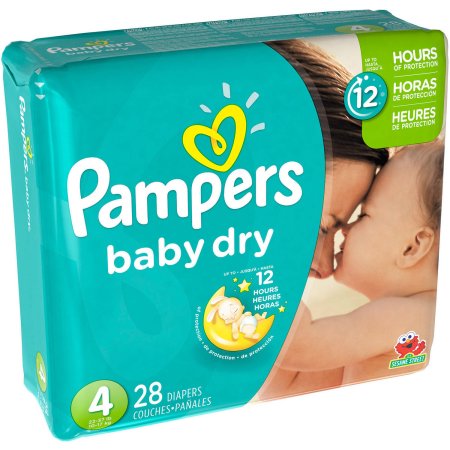 Pampers Baby Dry Diapers, Size 4, 28 Count