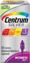 Centrum Silver Multi-Vitamin/Mineral Supplement for Women 50 Plus, with Vitamin D3, B, Calcium and Antioxidants, 65 Count