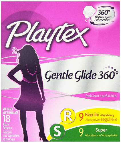 Playtex Gentle Glide 360, Fresh Scent, Super Plus, 18's