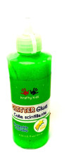 Glitter Glue Bottle Neon Green 125ml