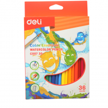 Deli Watercolor Pencil Crayons, 36 ct