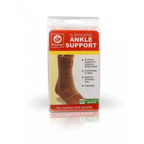 Fitzroy Elasticated Ankle Support, M, 20.3 - 25.4cm
