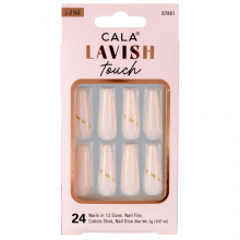 Cala Lavish Touch Press On Nails Light Pink w/Glitter
