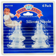 Baby King Silicone Nipple, 4pc