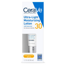 CeraVe Moisturizing Lotion SPF 30 | Sunscreen and Face Moisturizer with Hyaluronic Acid & Ceramides | Oil Free | 1.7 Ounce