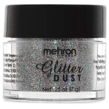 Mehron Makeup Face & Body Glitter (.25 oz) (Silver)