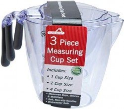 Euro Home 2134562 Clear Measuring Cup Set44; 3 Piece