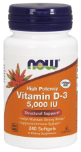 Now Vitamin D-3 5000 IU Softgels